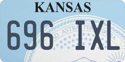 KS license plate 696IXL