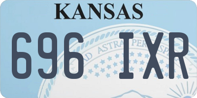 KS license plate 696IXR
