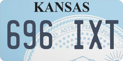 KS license plate 696IXT