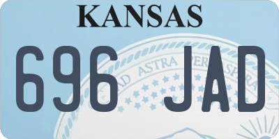 KS license plate 696JAD