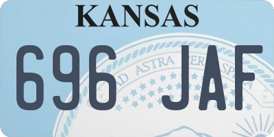 KS license plate 696JAF