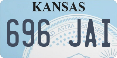 KS license plate 696JAI