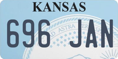 KS license plate 696JAN