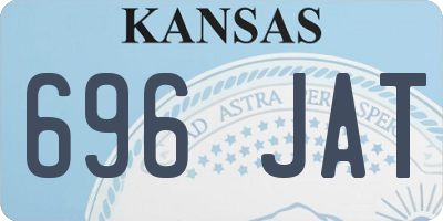 KS license plate 696JAT