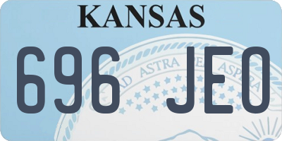 KS license plate 696JEO