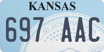 KS license plate 697AAC