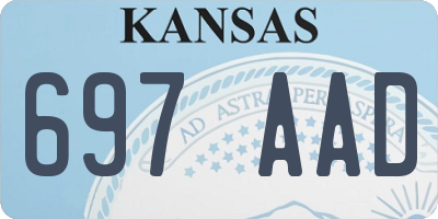 KS license plate 697AAD