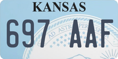 KS license plate 697AAF