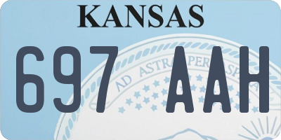 KS license plate 697AAH