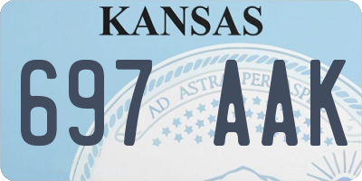 KS license plate 697AAK