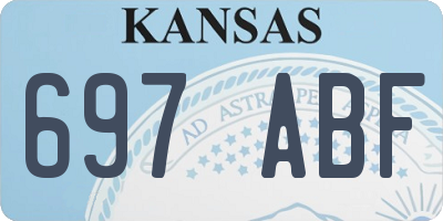 KS license plate 697ABF