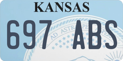 KS license plate 697ABS
