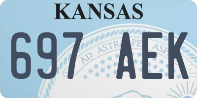 KS license plate 697AEK