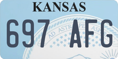 KS license plate 697AFG