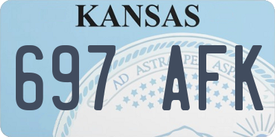 KS license plate 697AFK