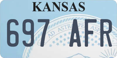 KS license plate 697AFR