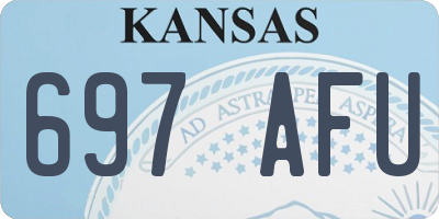 KS license plate 697AFU