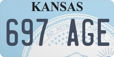 KS license plate 697AGE