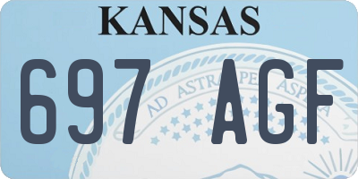 KS license plate 697AGF
