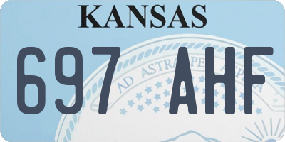 KS license plate 697AHF