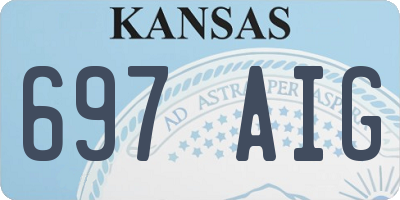 KS license plate 697AIG