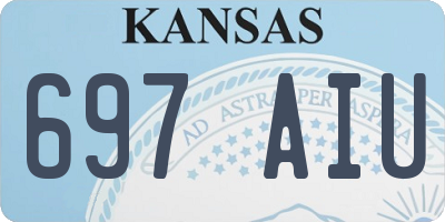 KS license plate 697AIU