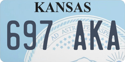 KS license plate 697AKA