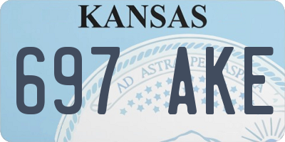KS license plate 697AKE