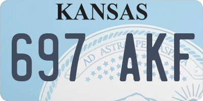 KS license plate 697AKF