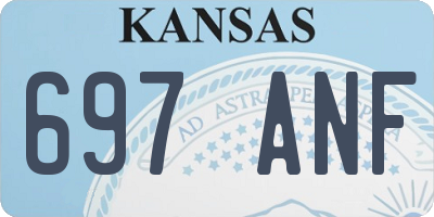KS license plate 697ANF