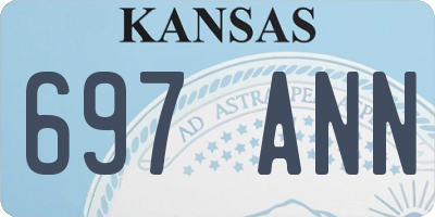 KS license plate 697ANN