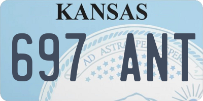 KS license plate 697ANT