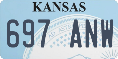 KS license plate 697ANW