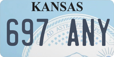 KS license plate 697ANY