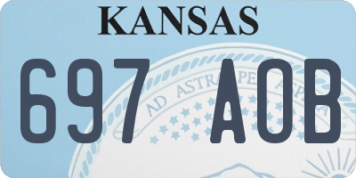 KS license plate 697AOB