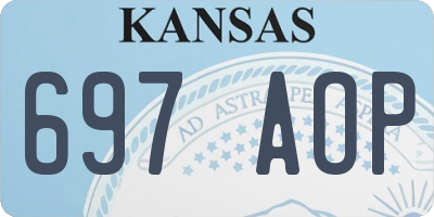 KS license plate 697AOP