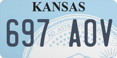 KS license plate 697AOV