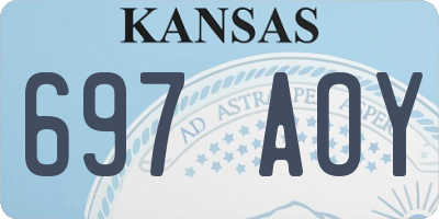 KS license plate 697AOY