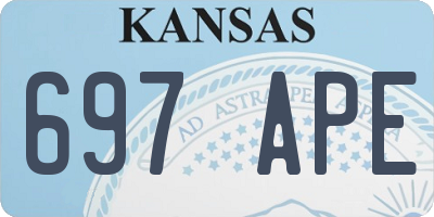 KS license plate 697APE
