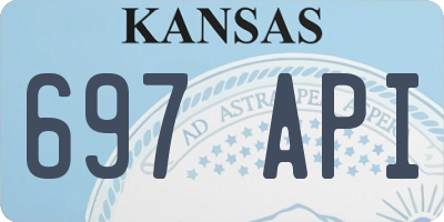 KS license plate 697API