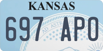 KS license plate 697APO