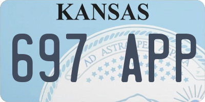 KS license plate 697APP