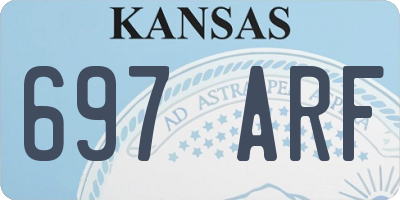 KS license plate 697ARF