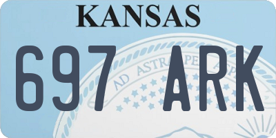 KS license plate 697ARK
