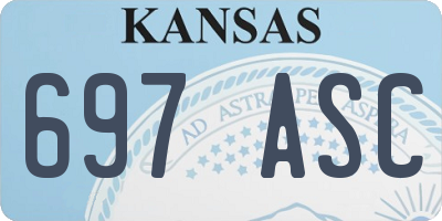 KS license plate 697ASC