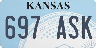 KS license plate 697ASK