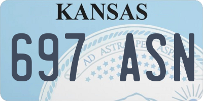KS license plate 697ASN