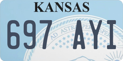 KS license plate 697AYI