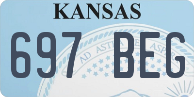 KS license plate 697BEG