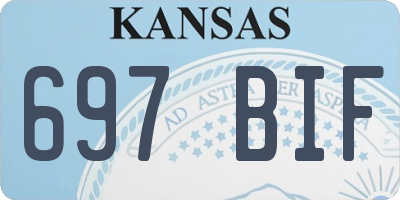 KS license plate 697BIF